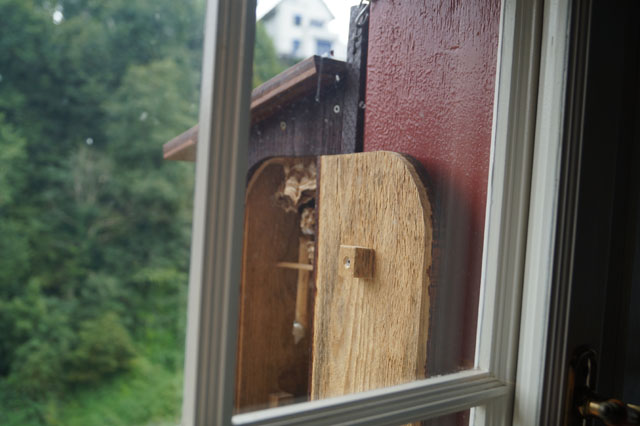 Hornissenkasten am Balkongeländer